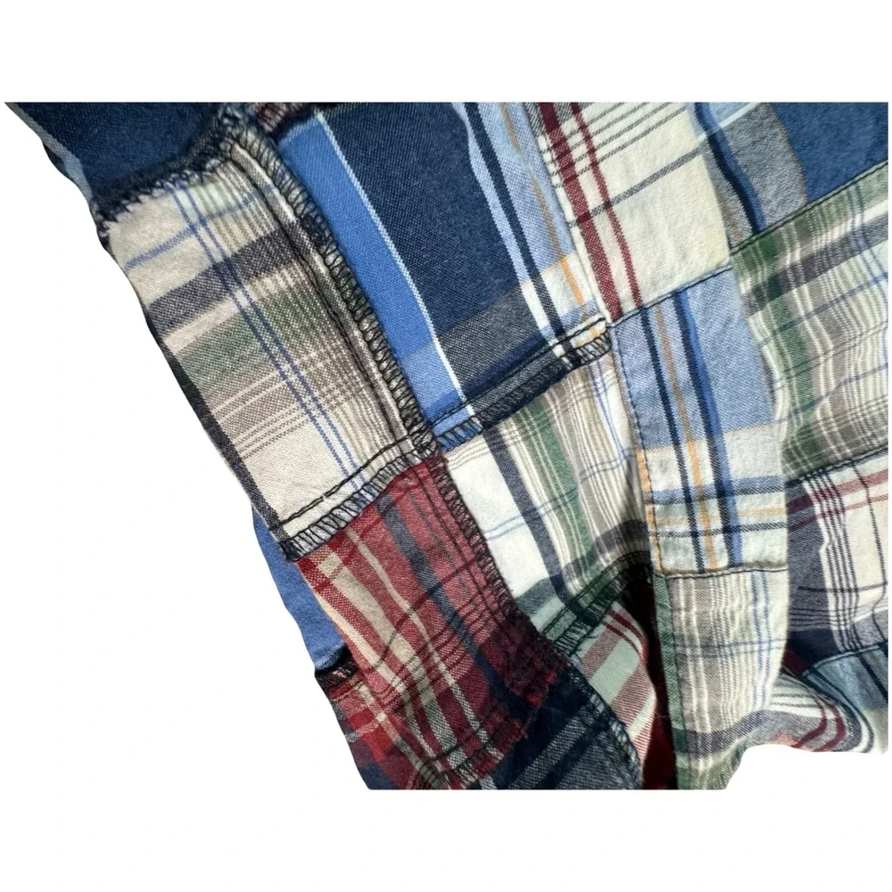 G.H. Bass & Co Madras Patchwork Shorts Mens 36 Cotton Plaid Preppy Summer‎